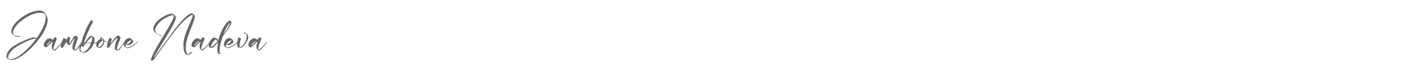 Sample characters Jambone Nadeva Font